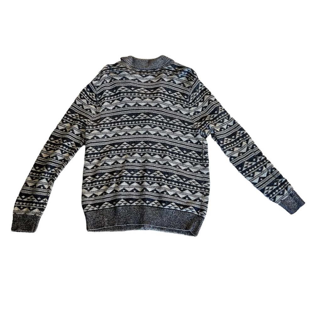 ARIZONA Men’s Navy and Light Gray Button Up Cardigan Sweater - Picture 2 of 6